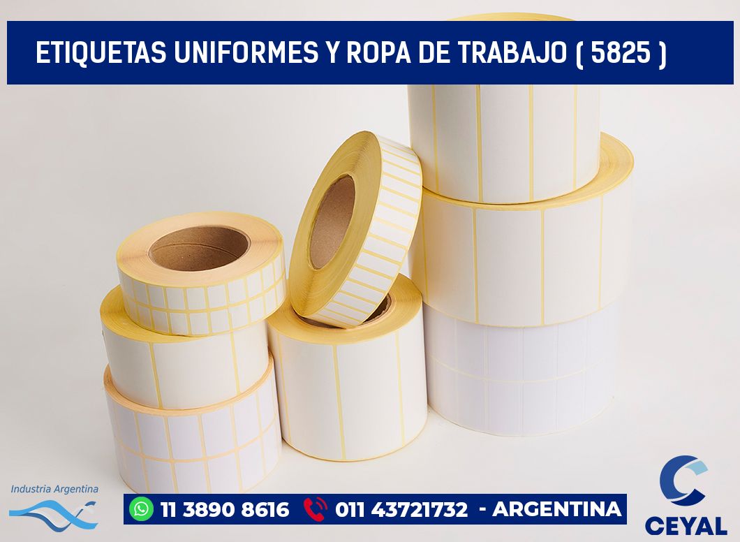 ETIQUETAS UNIFORMES Y ROPA DE TRABAJO ( 5825 )