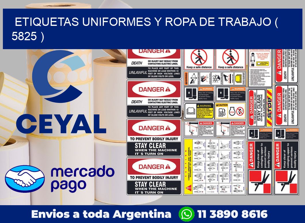 ETIQUETAS UNIFORMES Y ROPA DE TRABAJO ( 5825 )