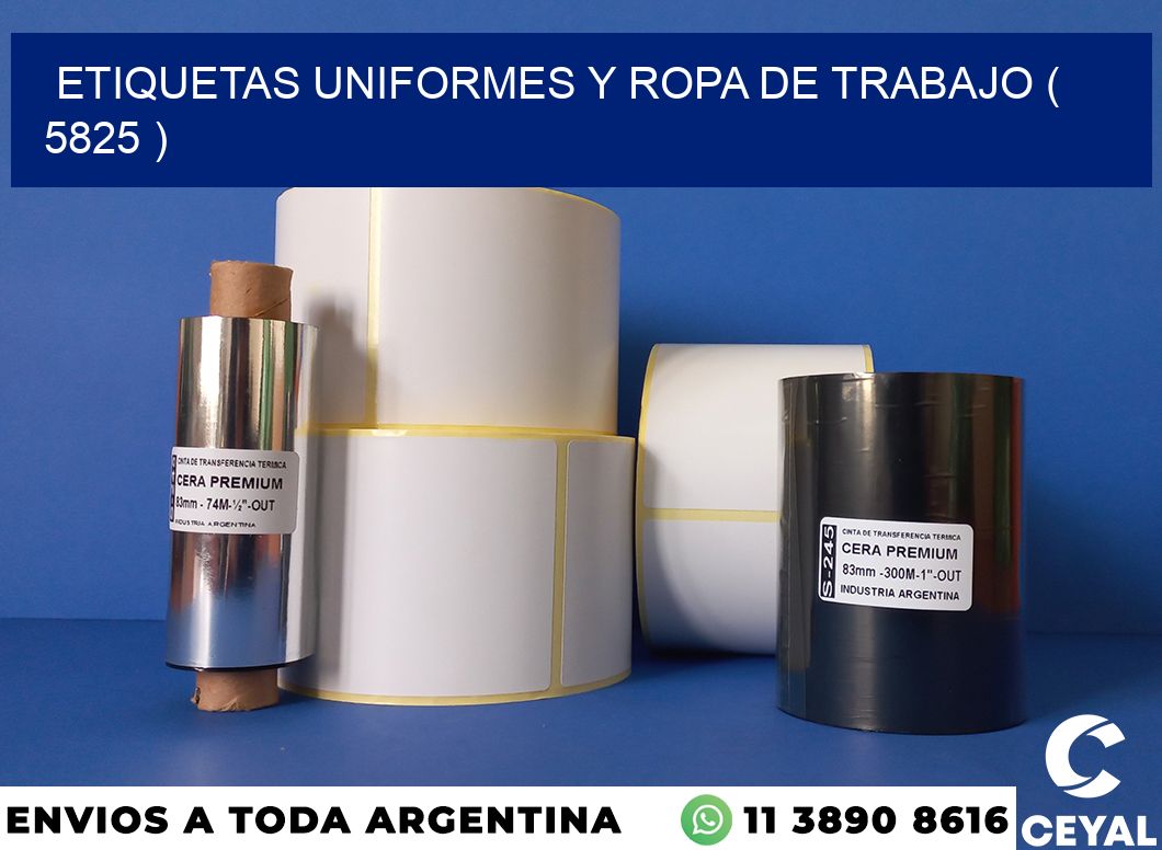 ETIQUETAS UNIFORMES Y ROPA DE TRABAJO ( 5825 )