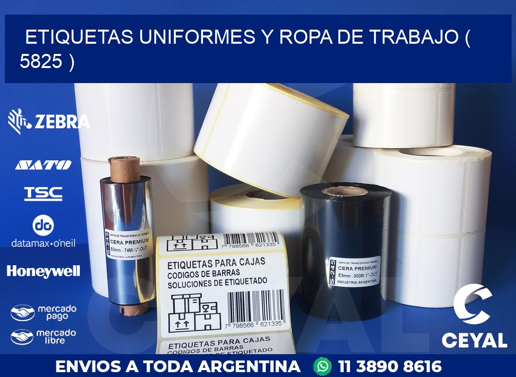 ETIQUETAS UNIFORMES Y ROPA DE TRABAJO ( 5825 )