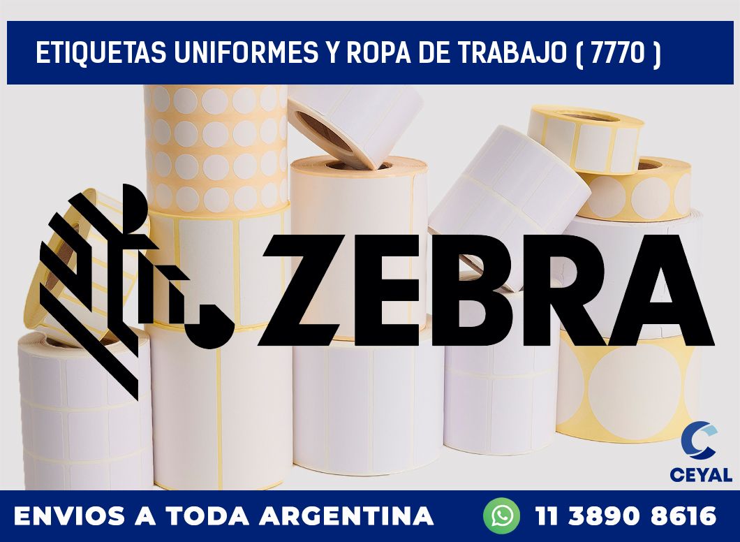 ETIQUETAS UNIFORMES Y ROPA DE TRABAJO ( 7770 )