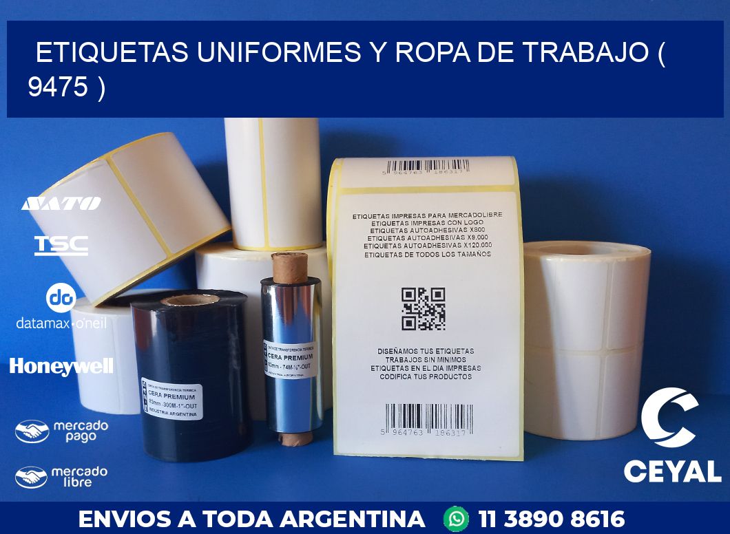 ETIQUETAS UNIFORMES Y ROPA DE TRABAJO ( 9475 )