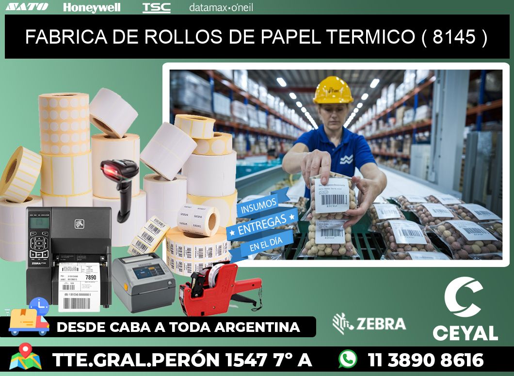 FABRICA DE ROLLOS DE PAPEL TERMICO ( 8145 )