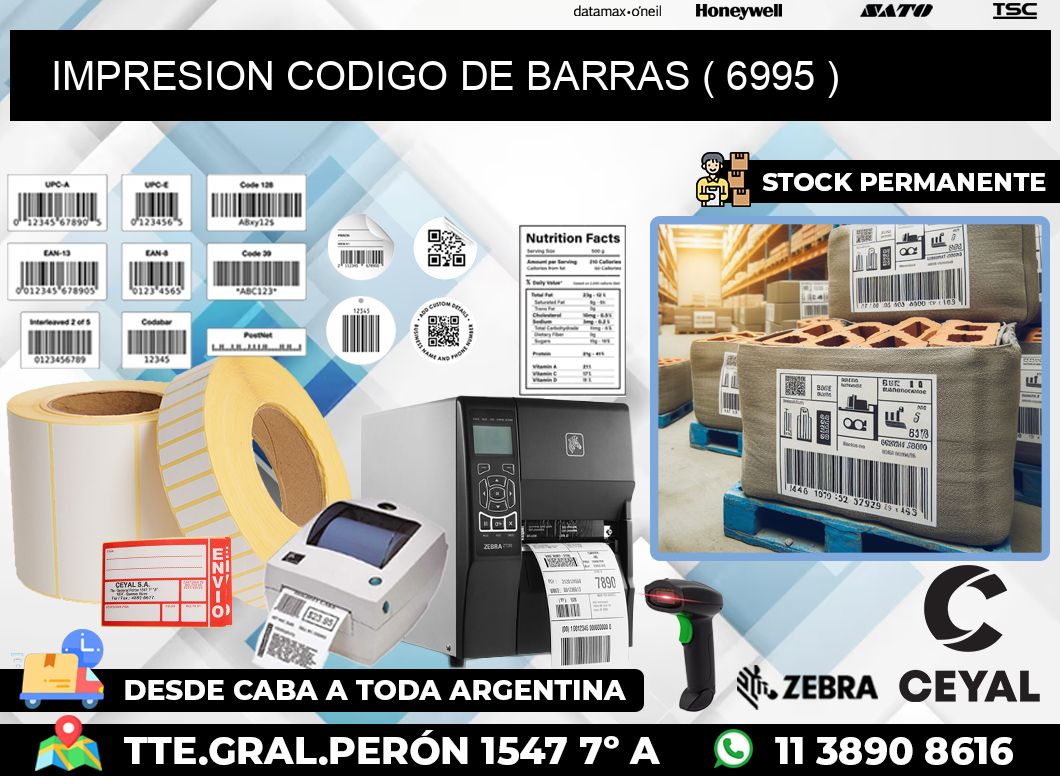 IMPRESION CODIGO DE BARRAS ( 6995 )