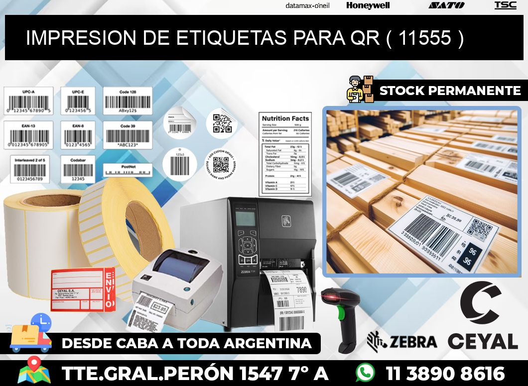 IMPRESION DE ETIQUETAS PARA QR ( 11555 )