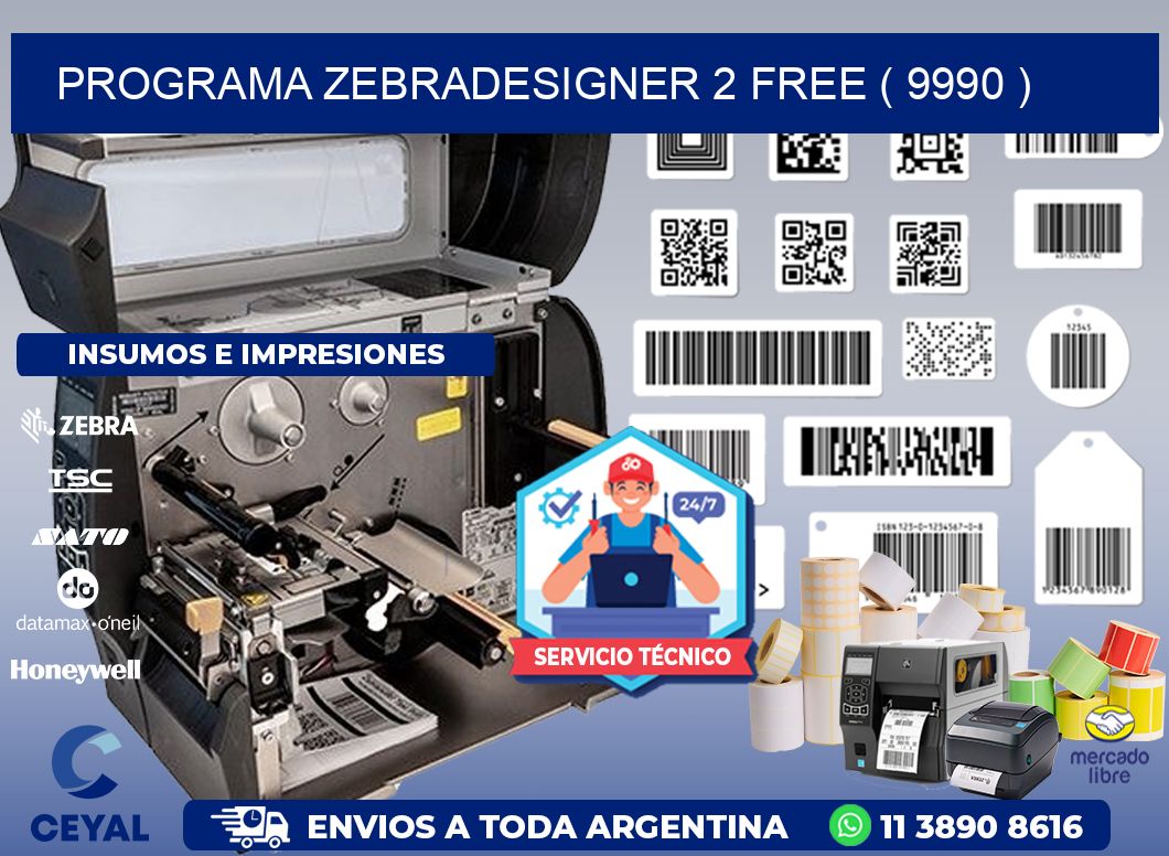 PROGRAMA ZEBRADESIGNER 2 FREE ( 9990 )