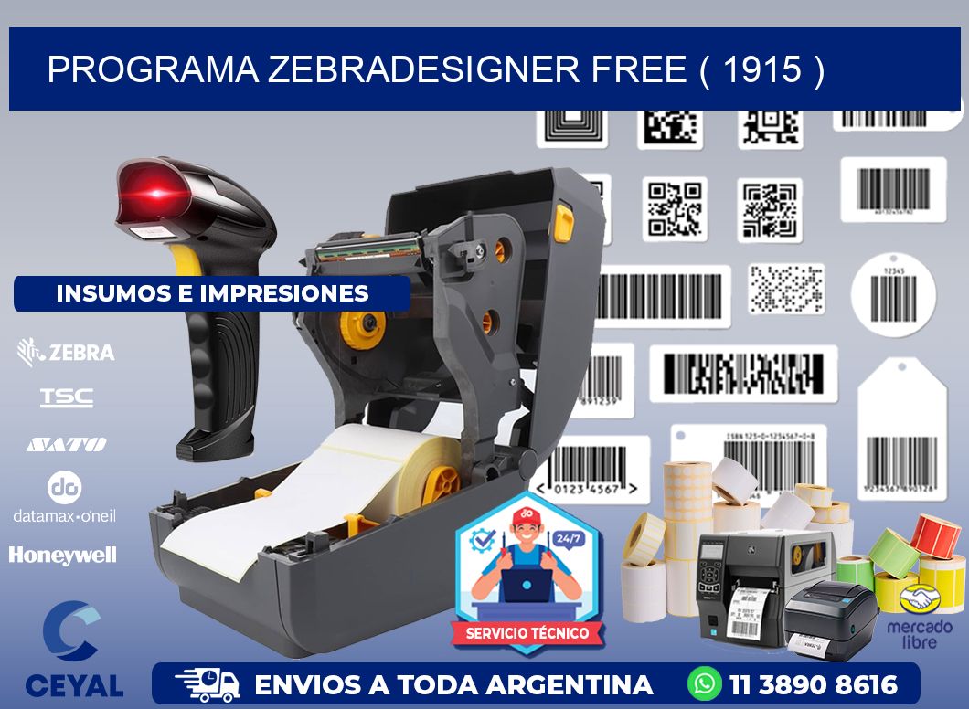 PROGRAMA ZEBRADESIGNER FREE ( 1915 )