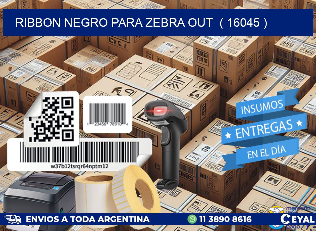 RIBBON NEGRO PARA ZEBRA OUT  ( 16045 )