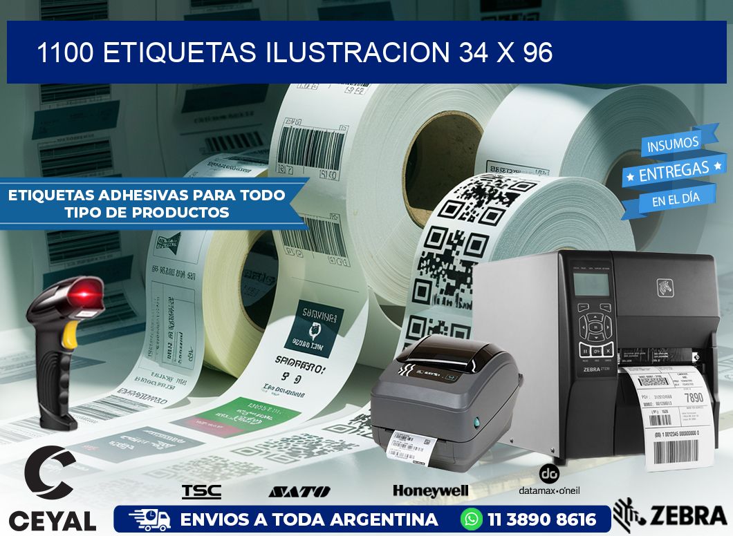 1100 ETIQUETAS ILUSTRACION 34 x 96