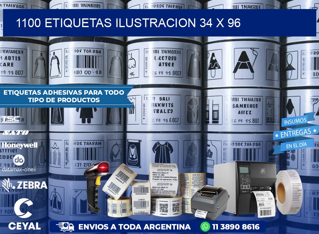 1100 ETIQUETAS ILUSTRACION 34 x 96