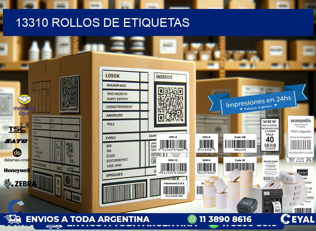 13310 ROLLOS DE ETIQUETAS