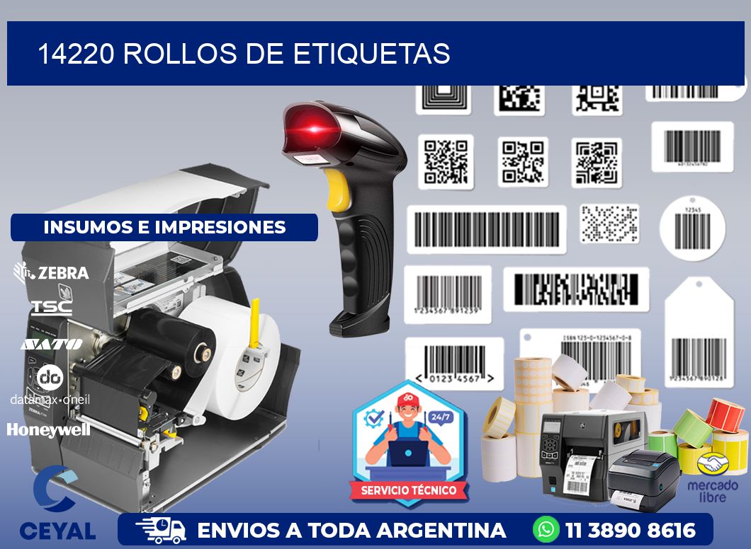 14220 ROLLOS DE ETIQUETAS