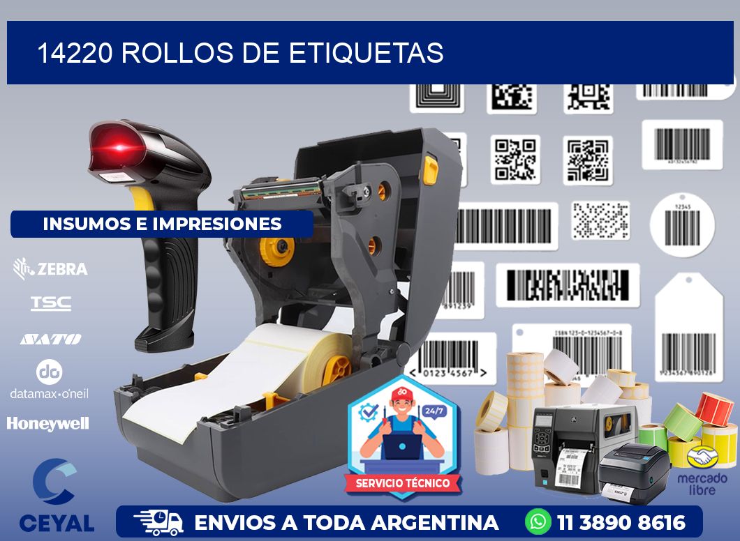 14220 ROLLOS DE ETIQUETAS