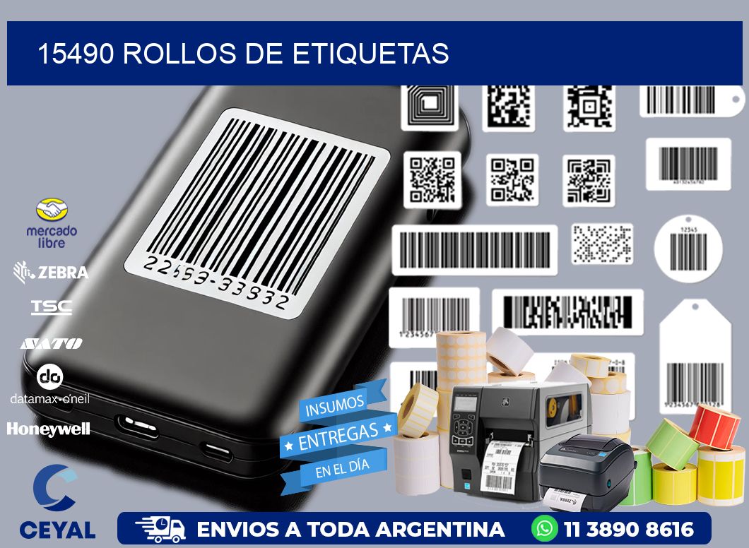 15490 ROLLOS DE ETIQUETAS