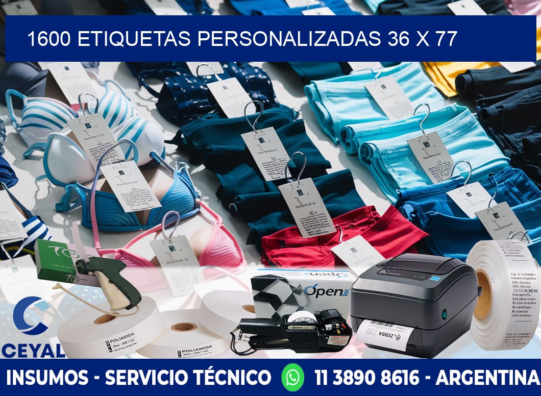 1600 ETIQUETAS PERSONALIZADAS 36 x 77