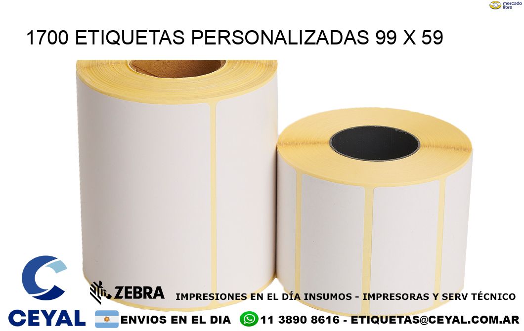 1700 ETIQUETAS PERSONALIZADAS 99 x 59