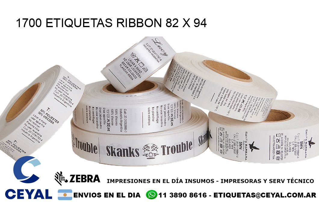 1700 ETIQUETAS RIBBON 82 x 94