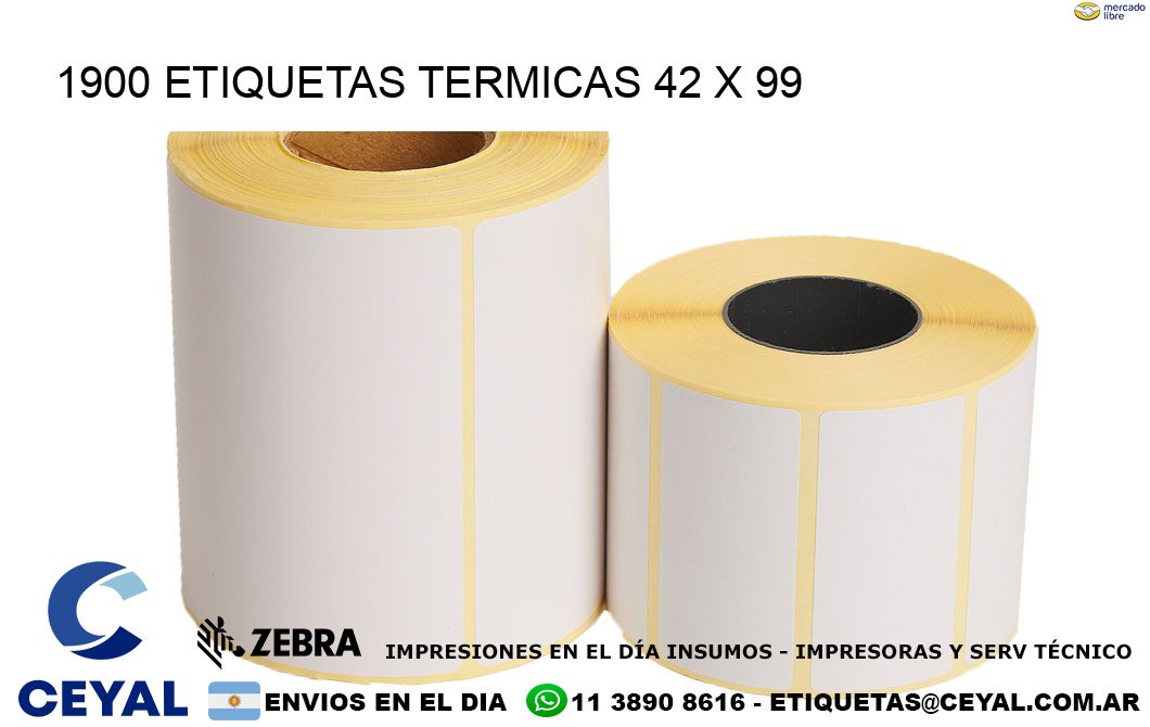 1900 ETIQUETAS TERMICAS 42 x 99