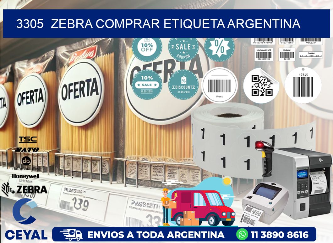 3305  ZEBRA COMPRAR ETIQUETA ARGENTINA