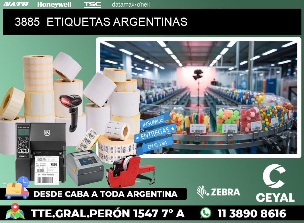 3885  ETIQUETAS ARGENTINAS