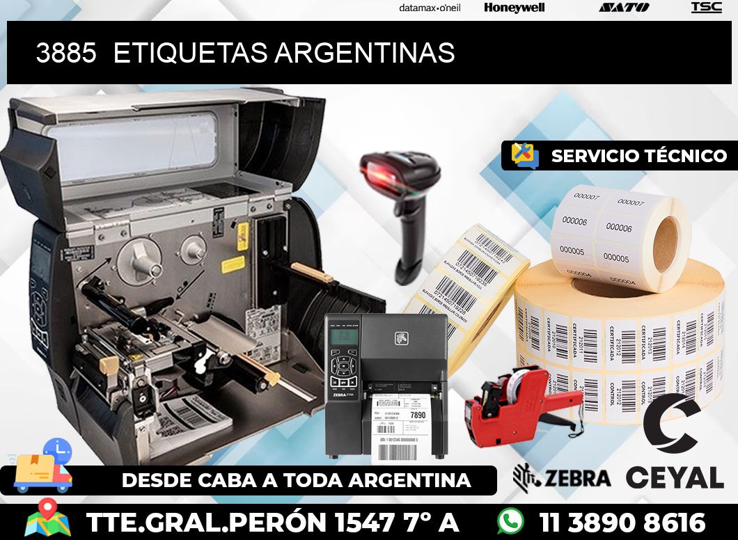 3885  ETIQUETAS ARGENTINAS