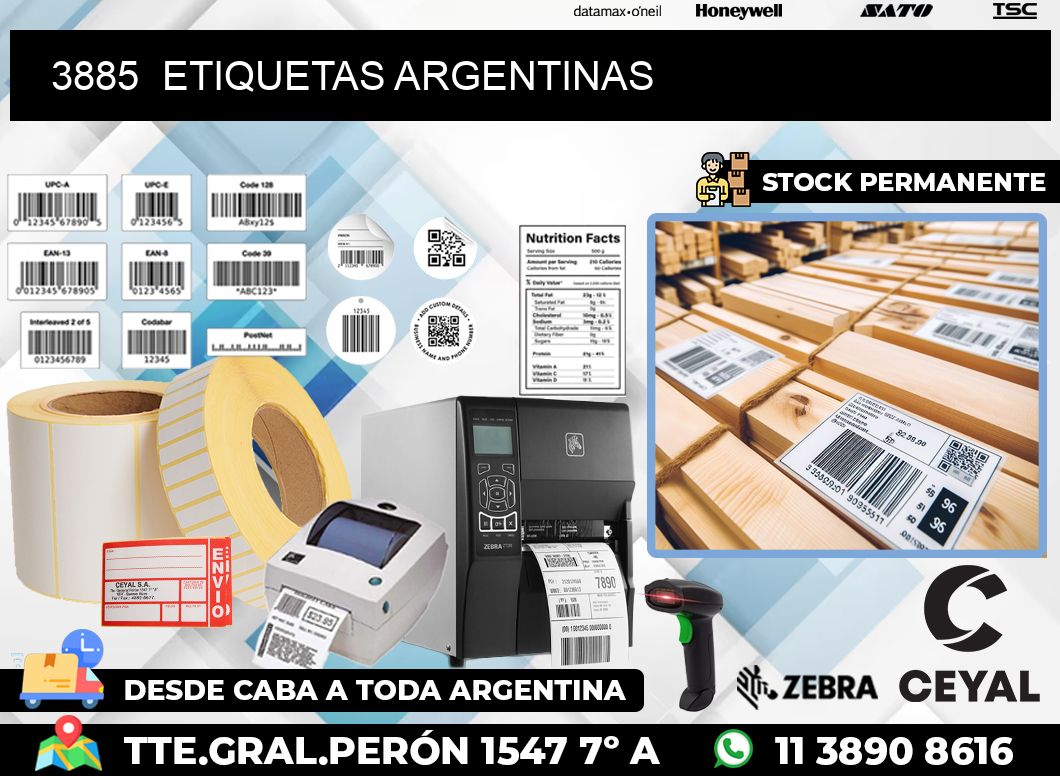 3885  ETIQUETAS ARGENTINAS