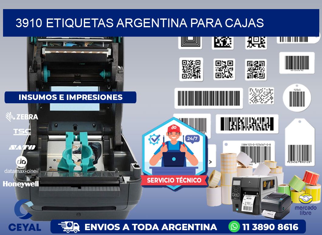 3910 ETIQUETAS ARGENTINA PARA CAJAS