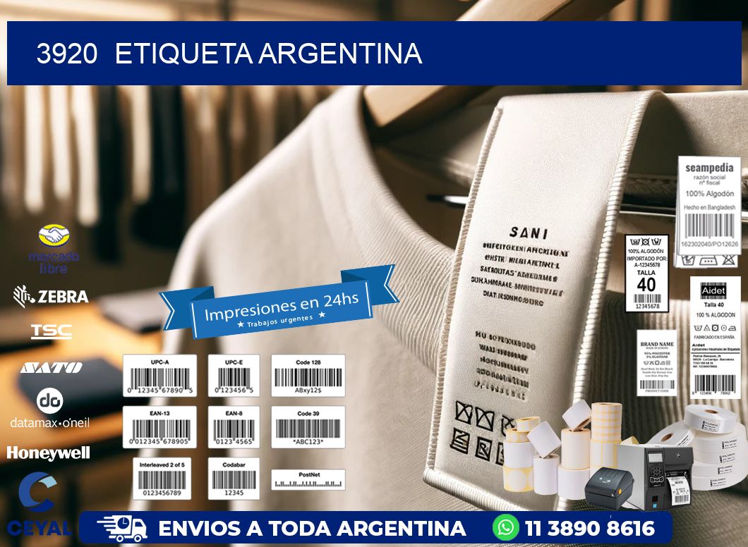 3920  ETIQUETA ARGENTINA