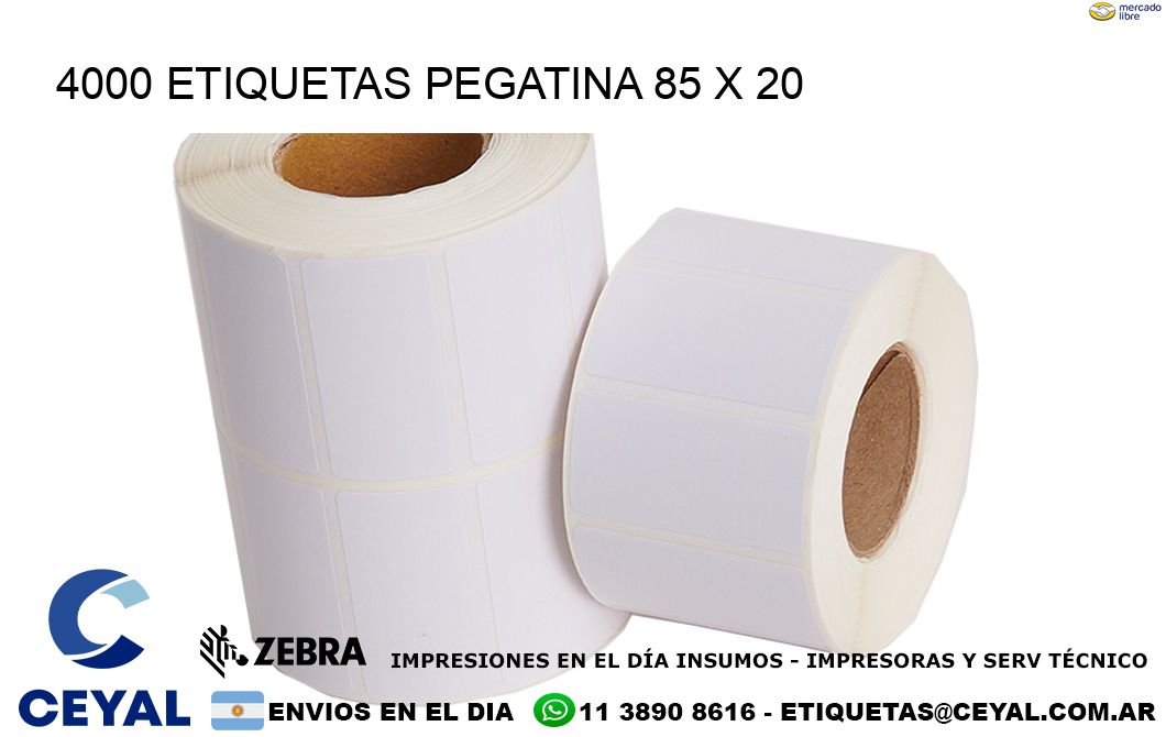 4000 ETIQUETAS PEGATINA 85 x 20