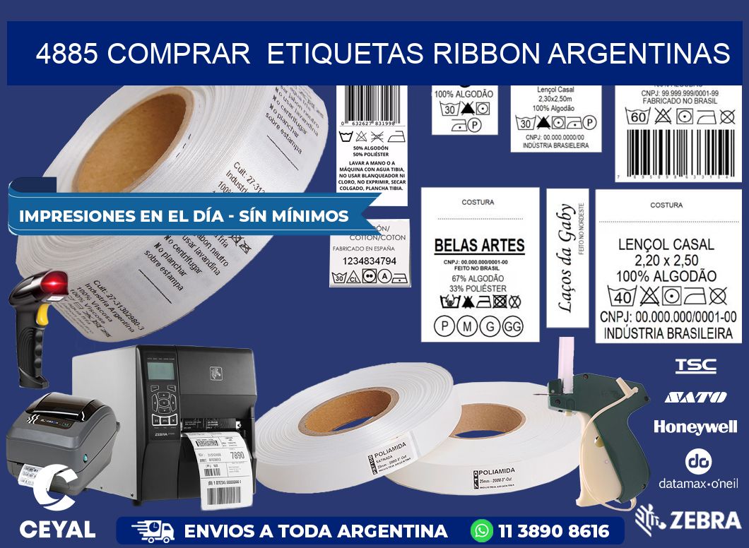 4885 COMPRAR  ETIQUETAS RIBBON ARGENTINAS