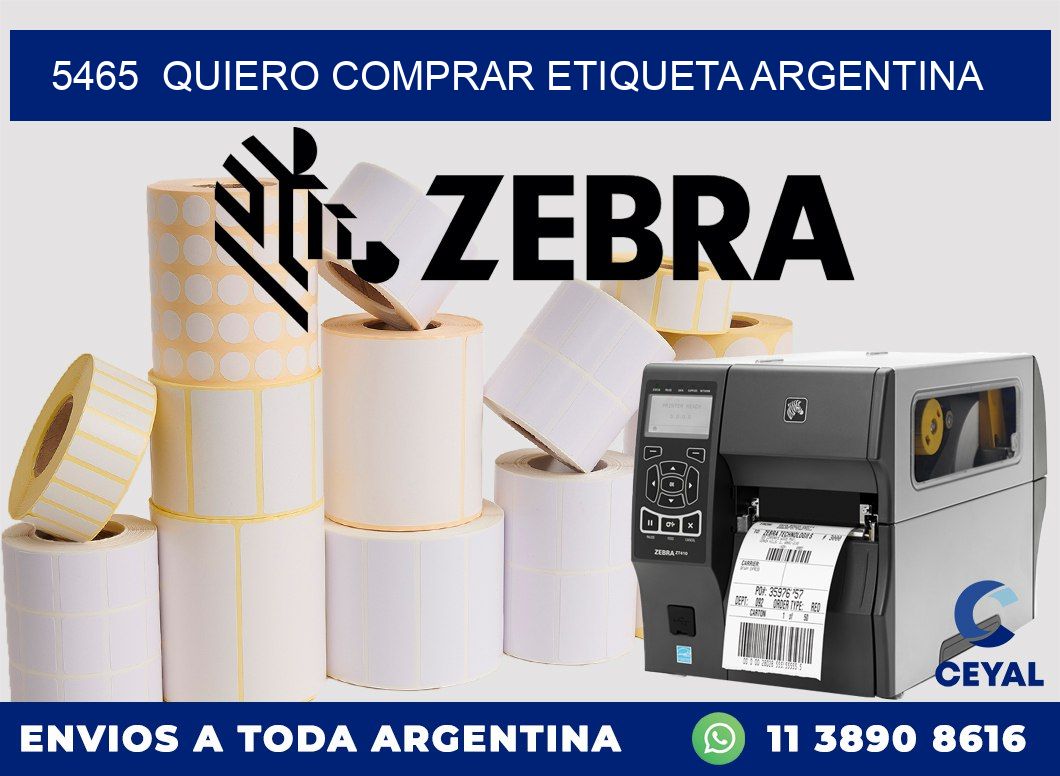 5465  QUIERO COMPRAR ETIQUETA ARGENTINA