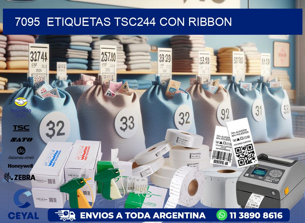 7095  ETIQUETAS TSC244 CON RIBBON