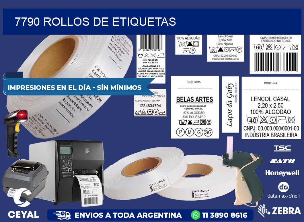 7790 ROLLOS DE ETIQUETAS