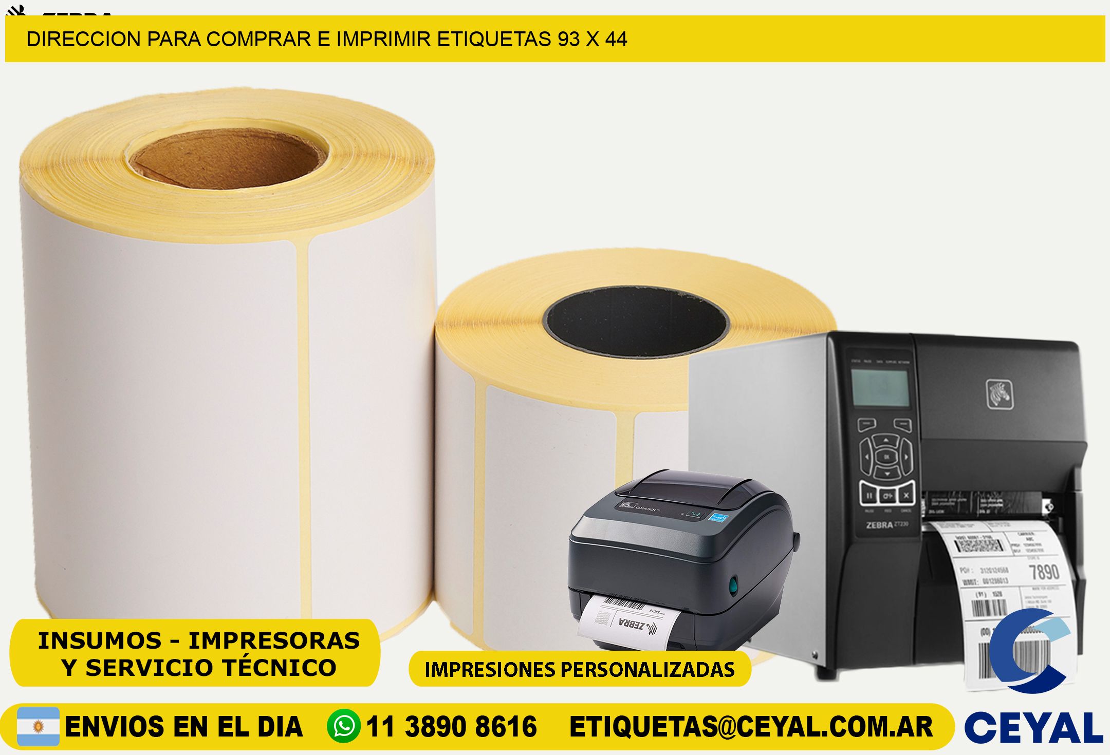 DIRECCION PARA COMPRAR E IMPRIMIR ETIQUETAS 93 x 44