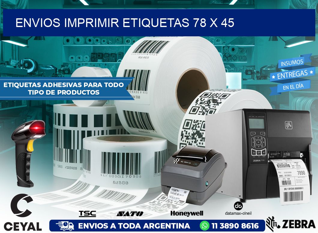 ENVIOS IMPRIMIR ETIQUETAS 78 x 45