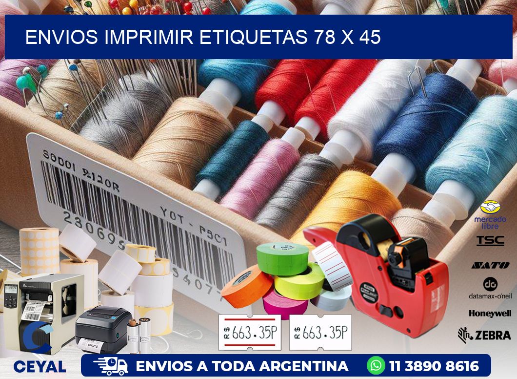 ENVIOS IMPRIMIR ETIQUETAS 78 x 45