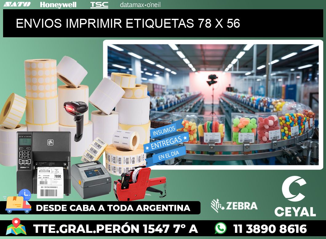 ENVIOS IMPRIMIR ETIQUETAS 78 x 56