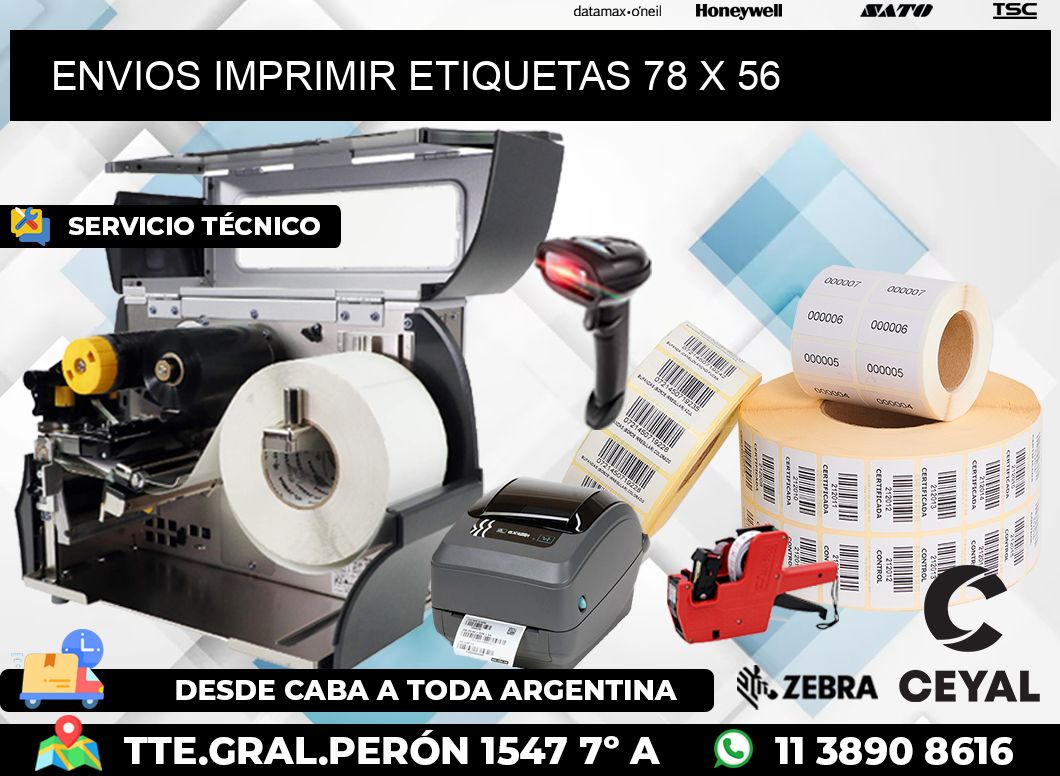 ENVIOS IMPRIMIR ETIQUETAS 78 x 56