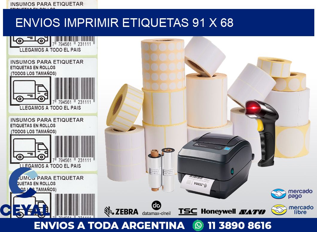 ENVIOS IMPRIMIR ETIQUETAS 91 x 68