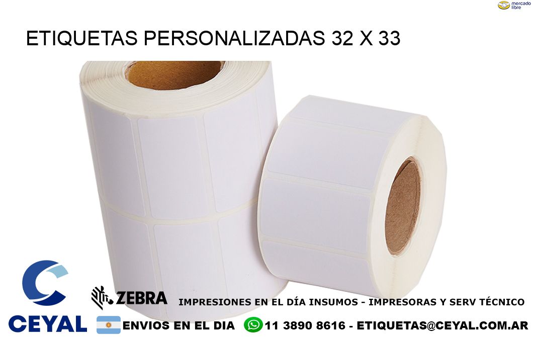 ETIQUETAS PERSONALIZADAS 32 x 33