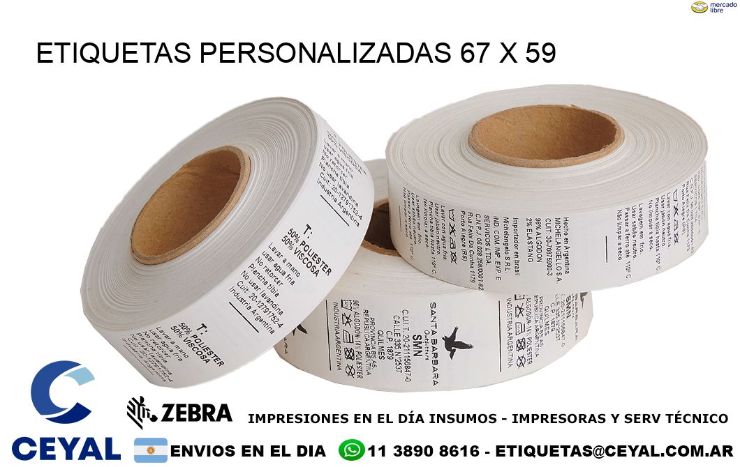 ETIQUETAS PERSONALIZADAS 67 x 59