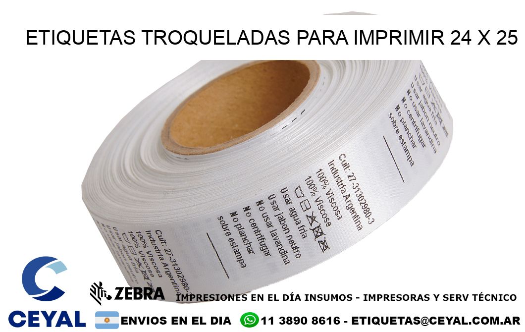 ETIQUETAS TROQUELADAS PARA IMPRIMIR 24 x 25