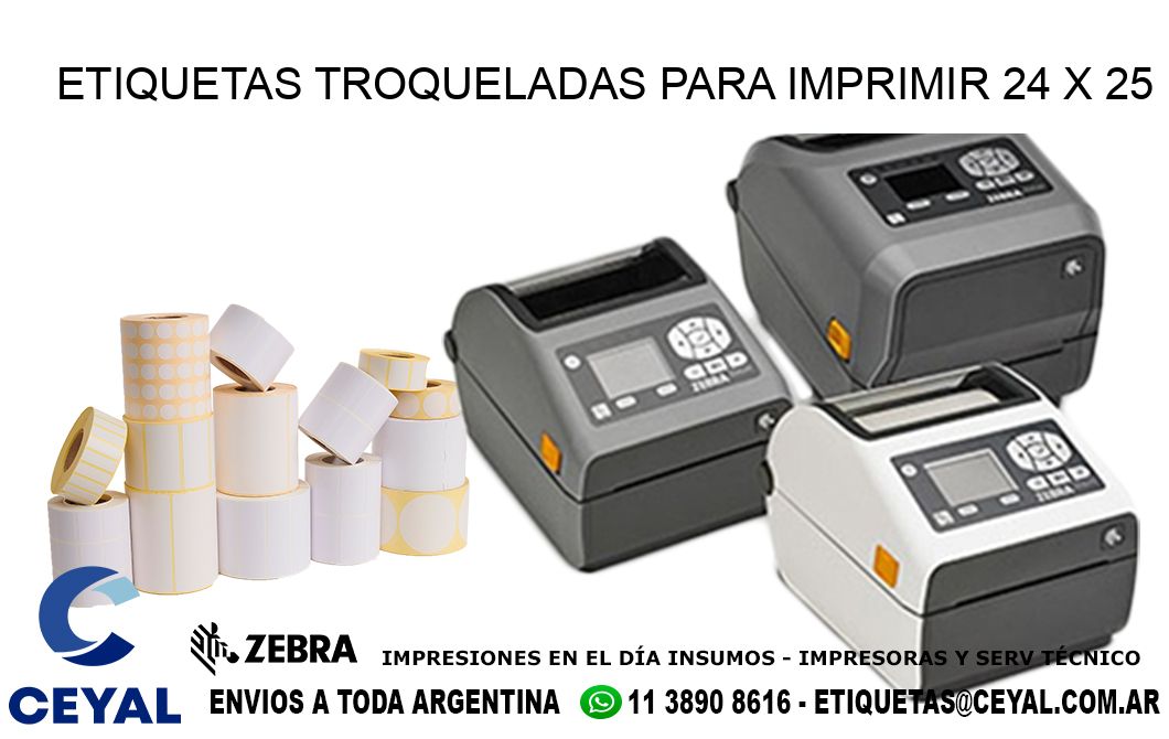 ETIQUETAS TROQUELADAS PARA IMPRIMIR 24 x 25