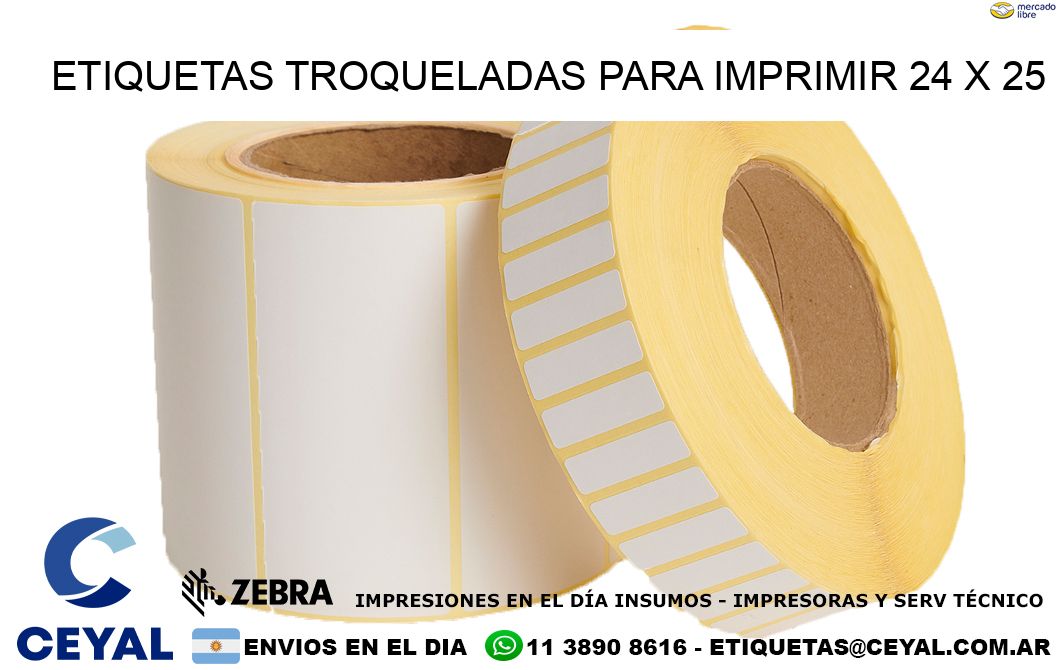 ETIQUETAS TROQUELADAS PARA IMPRIMIR 24 x 25