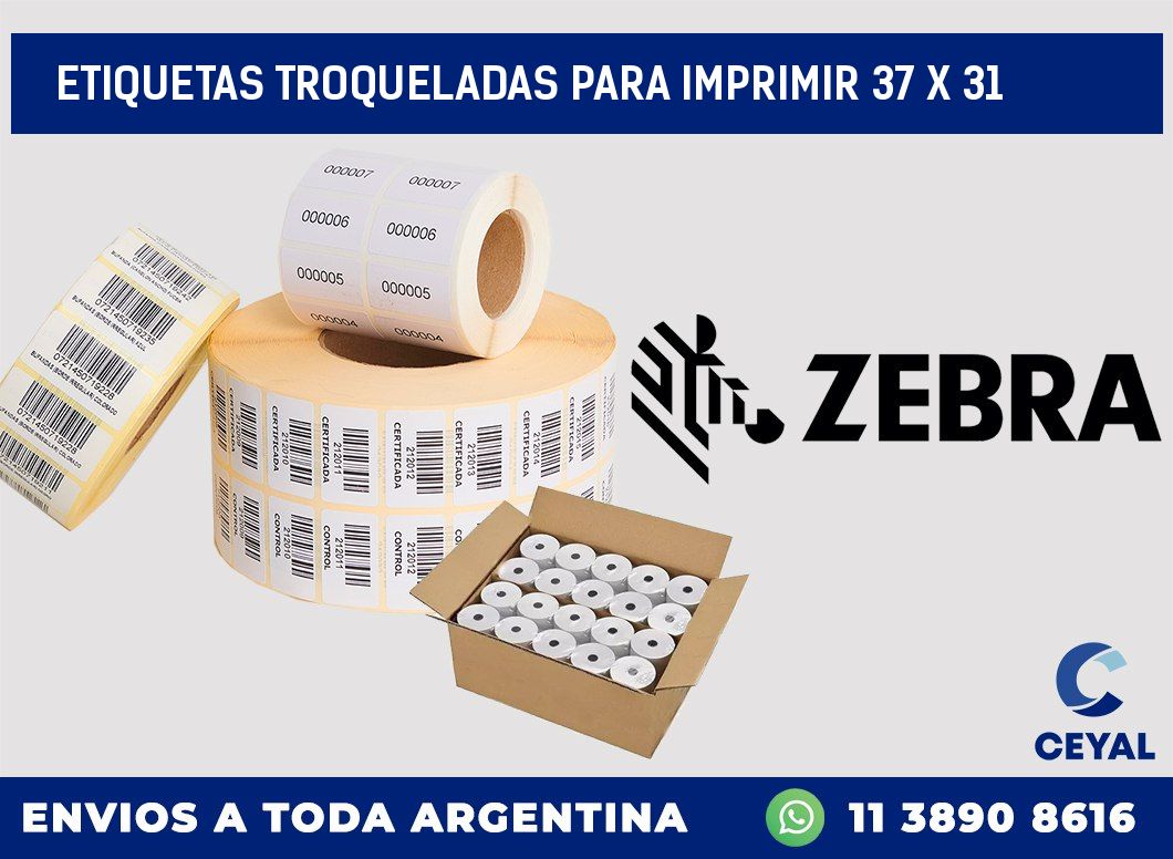 ETIQUETAS TROQUELADAS PARA IMPRIMIR 37 x 31