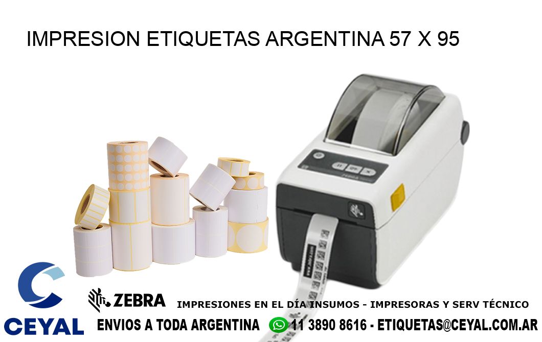 IMPRESION ETIQUETAS ARGENTINA 57 x 95