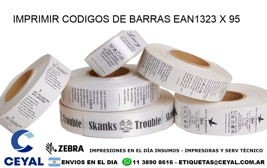 IMPRIMIR CODIGOS DE BARRAS EAN1323 x 95