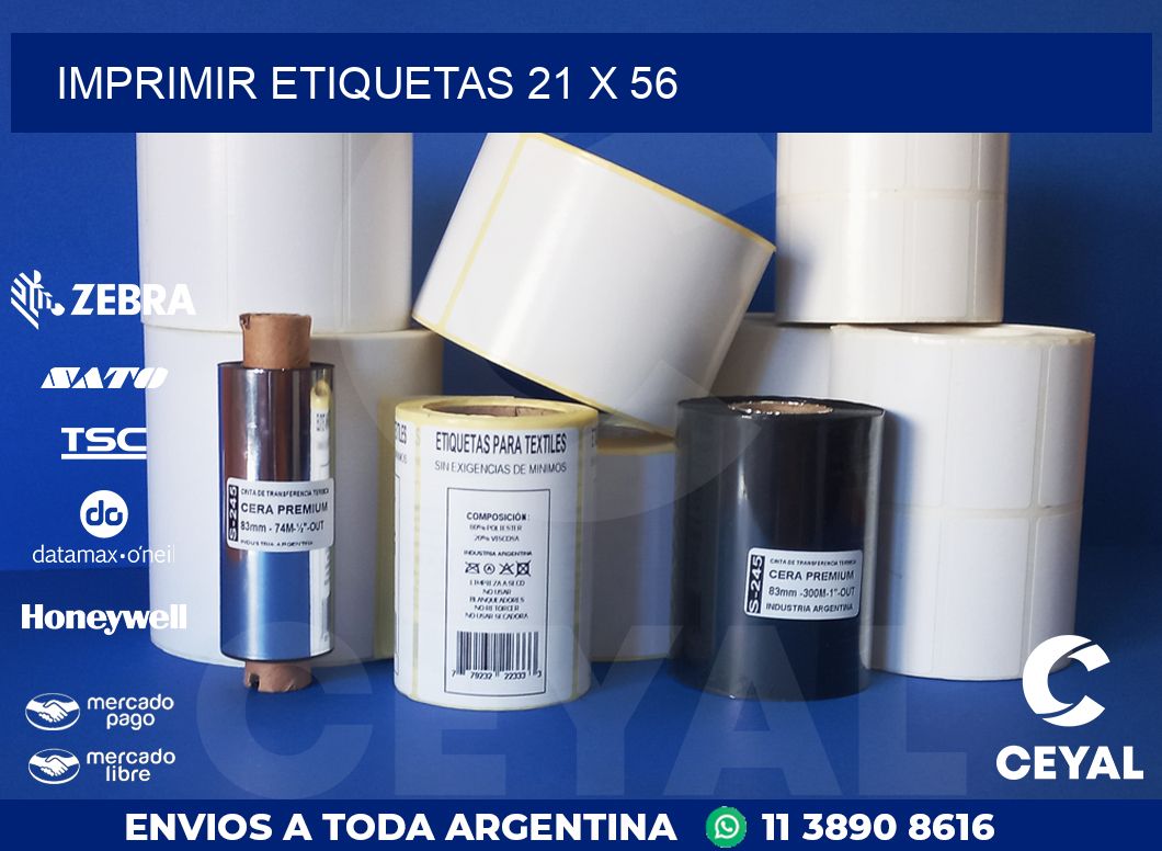 IMPRIMIR ETIQUETAS 21 x 56