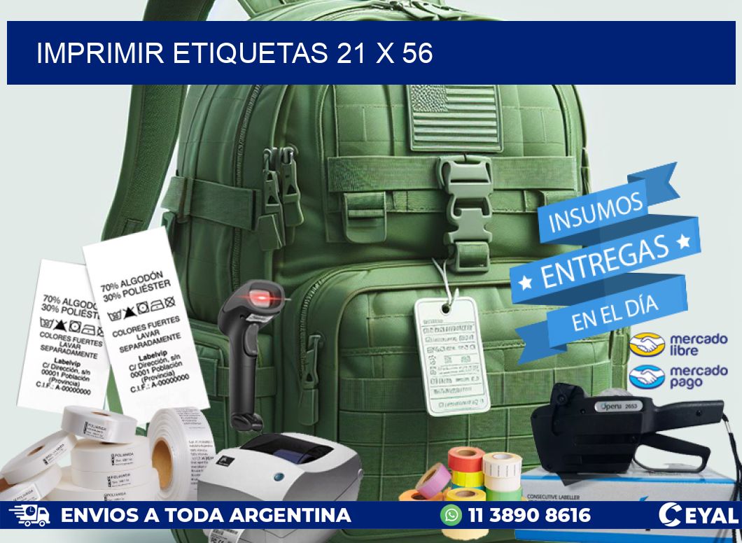 IMPRIMIR ETIQUETAS 21 x 56