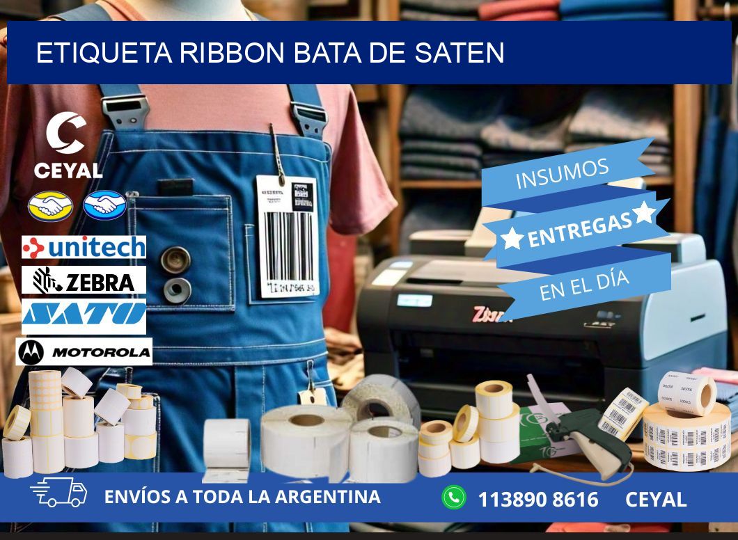 ETIQUETA RIBBON BATA DE SATEN